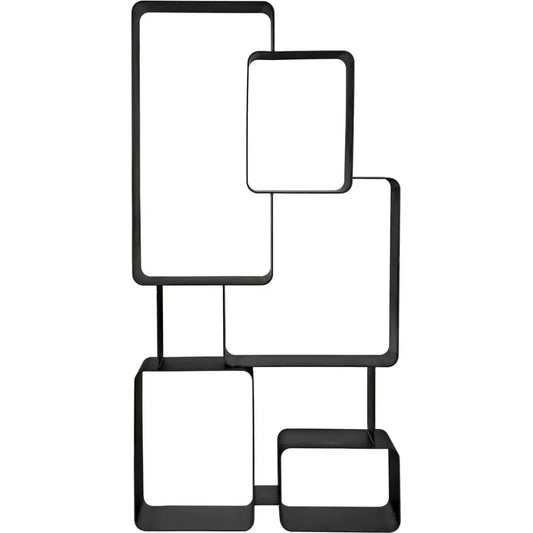 Larra Steel Black Etagere-Etageres-Noir-LOOMLAN