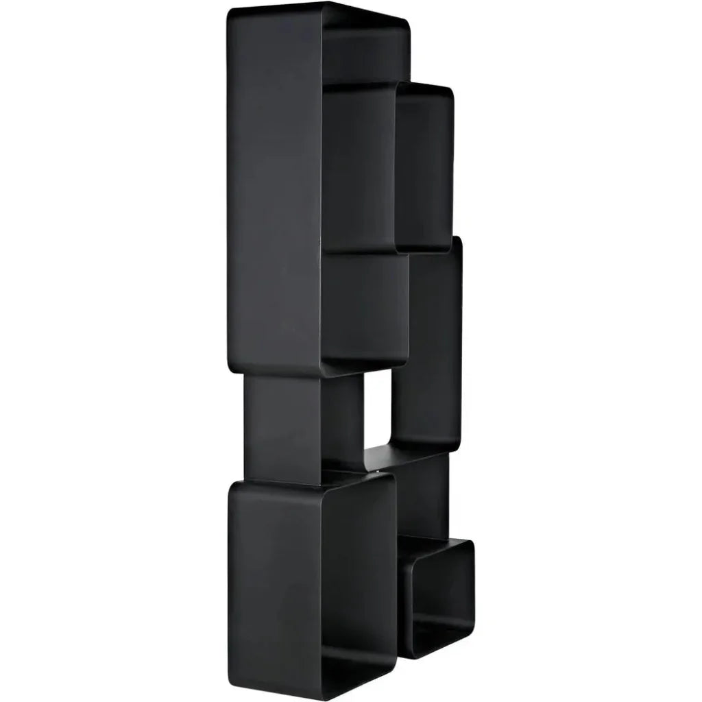 Larra Steel Black Etagere-Etageres-Noir-LOOMLAN