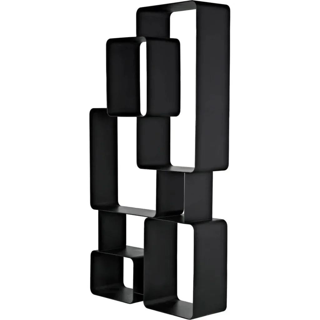 Larra Steel Black Etagere-Etageres-Noir-LOOMLAN