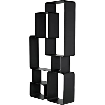 Larra Steel Black Etagere-Etageres-Noir-LOOMLAN