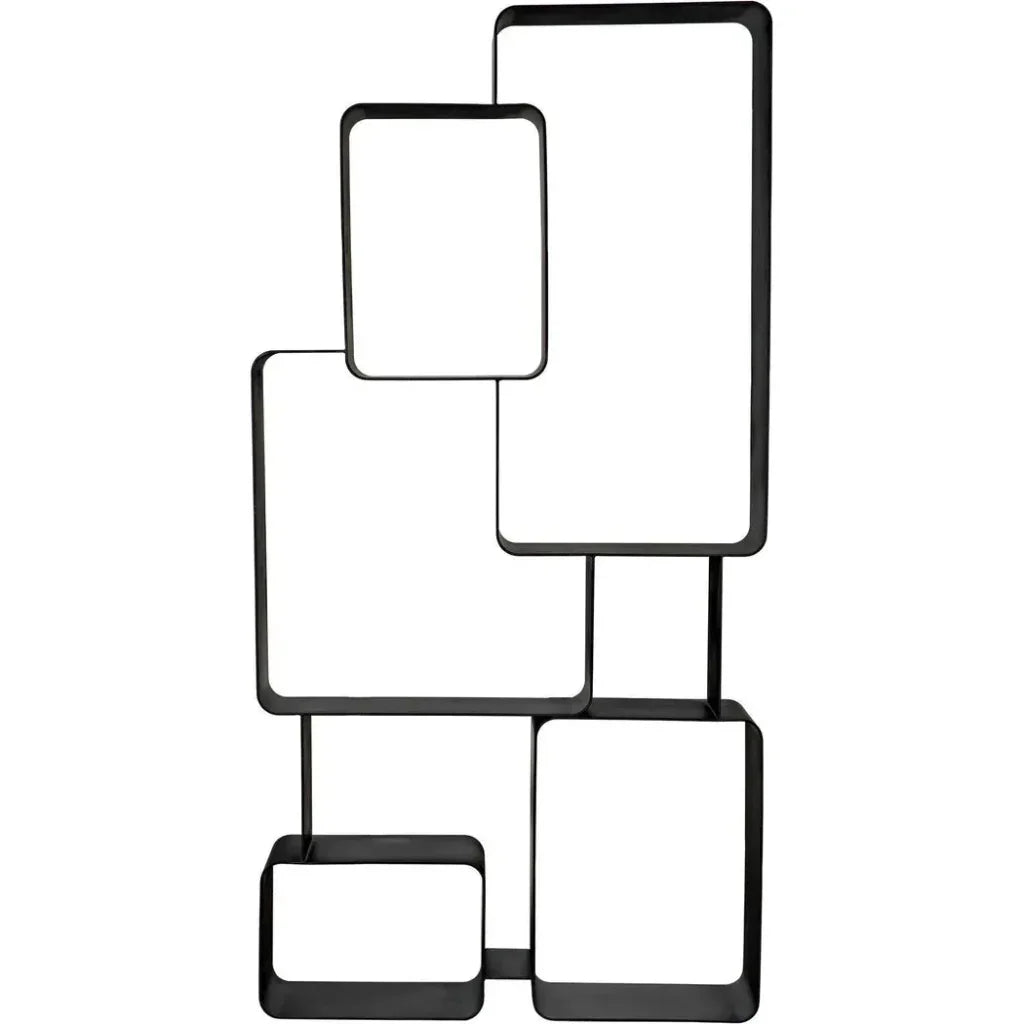 Larra Steel Black Etagere-Etageres-Noir-LOOMLAN