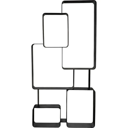 Larra Steel Black Etagere-Etageres-Noir-LOOMLAN