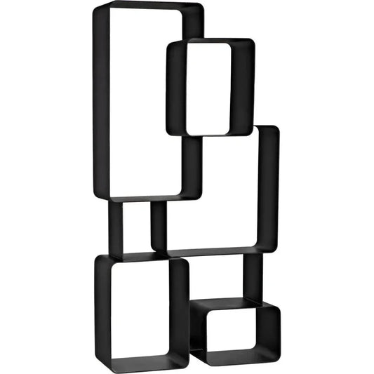 Larra Steel Black Etagere-Etageres-Noir-LOOMLAN