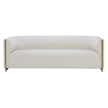 Larron Sofa Rhea Light Barley - Gold Trim - LOOMLAN - SUNPAN - Sofas & Loveseats