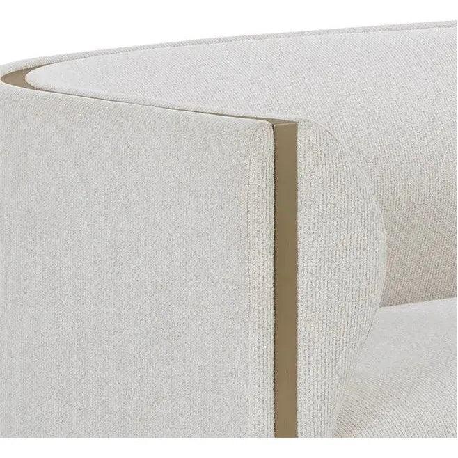 Larron Sofa Rhea Light Barley - Gold Trim - LOOMLAN - SUNPAN - Sofas & Loveseats