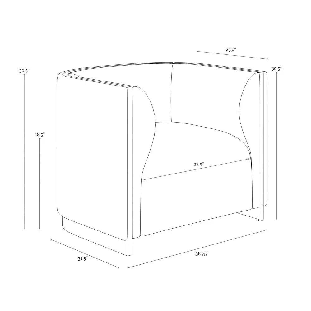 Larron Armchair Rhea Light Barley Durable & - LOOMLAN - SUNPAN - Accent Chairs