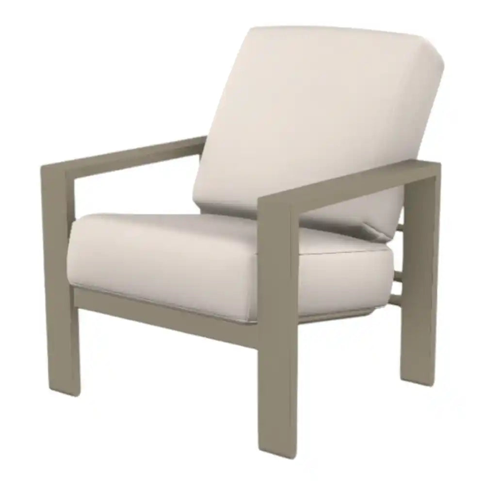 Larssen Deep Cushion Modern Arm Chair-Outdoor Accent Chairs-Telescope-LOOMLAN