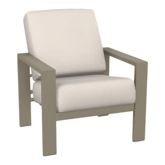 Larssen Deep Cushion Modern Arm Chair-Outdoor Accent Chairs-Telescope-LOOMLAN