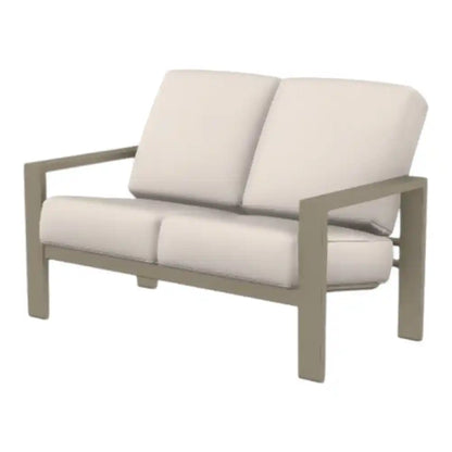 Larssen Deep Cushion Loveseat Durable Aluminum-Outdoor Modulars-Telescope-LOOMLAN