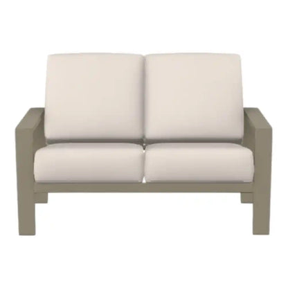 Larssen Deep Cushion Loveseat Durable Aluminum-Outdoor Modulars-Telescope-LOOMLAN