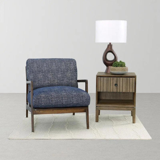 Las Vegas Lawrence Arm Chair - Royal Navy - LOOMLAN - LH Imports - Accent Chairs