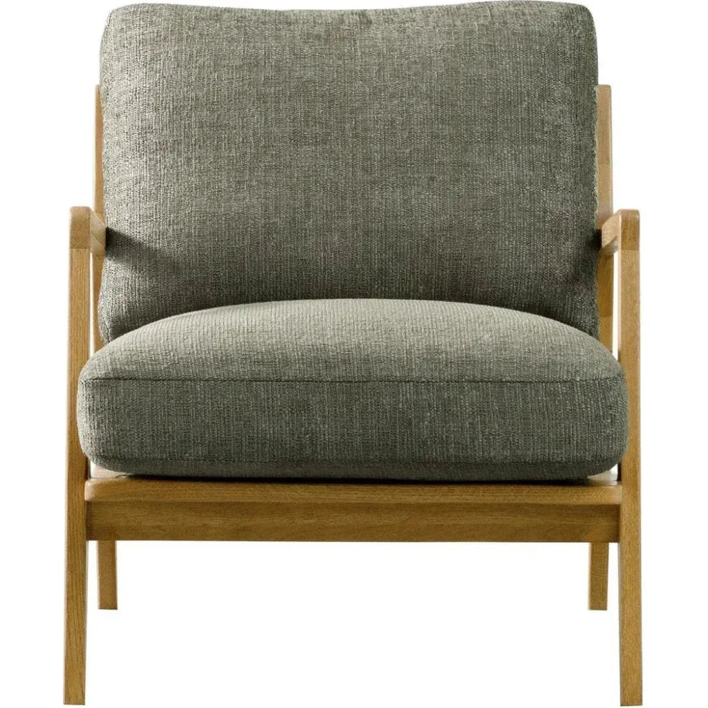 Las Vegas Lawrence Wood Grey Arm Chair - LOOMLAN - LH Imports - Accent Chairs