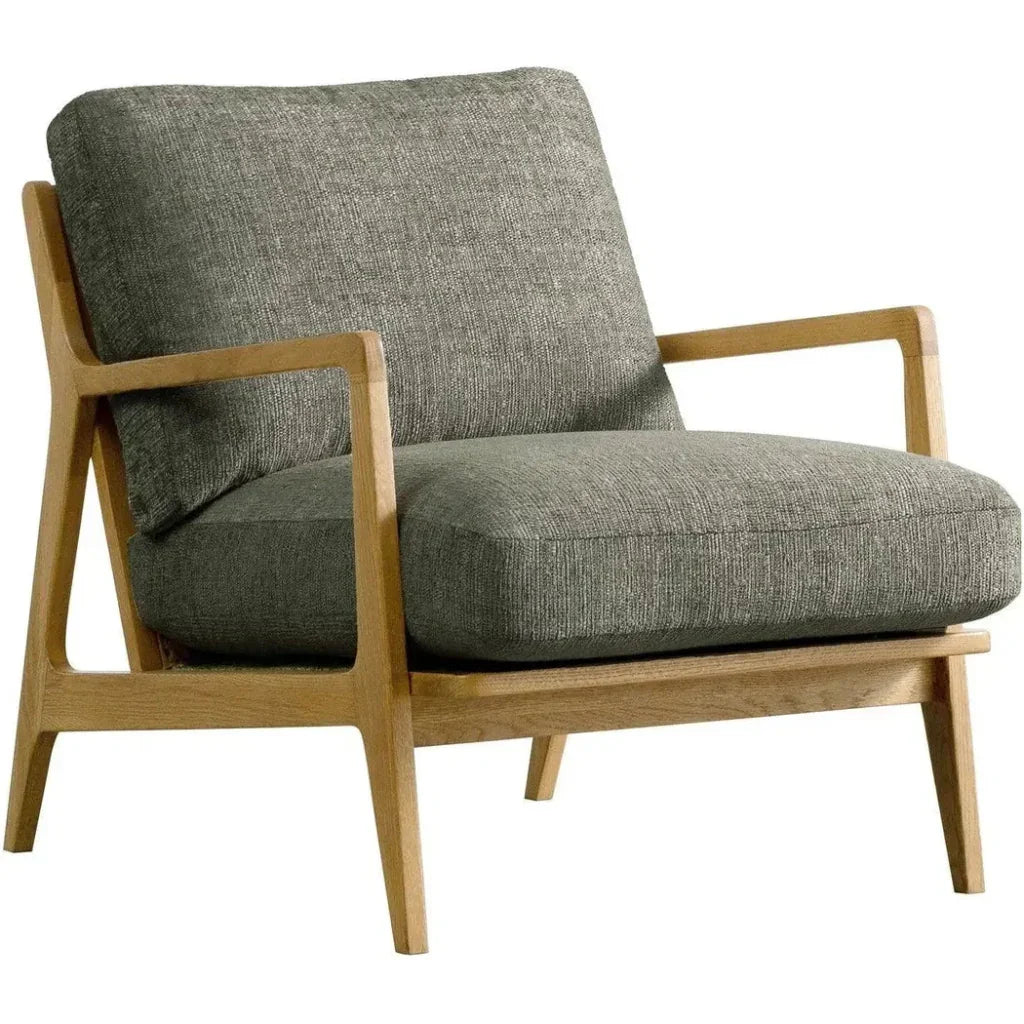 Las Vegas Lawrence Wood Grey Arm Chair - LOOMLAN - LH Imports - Accent Chairs