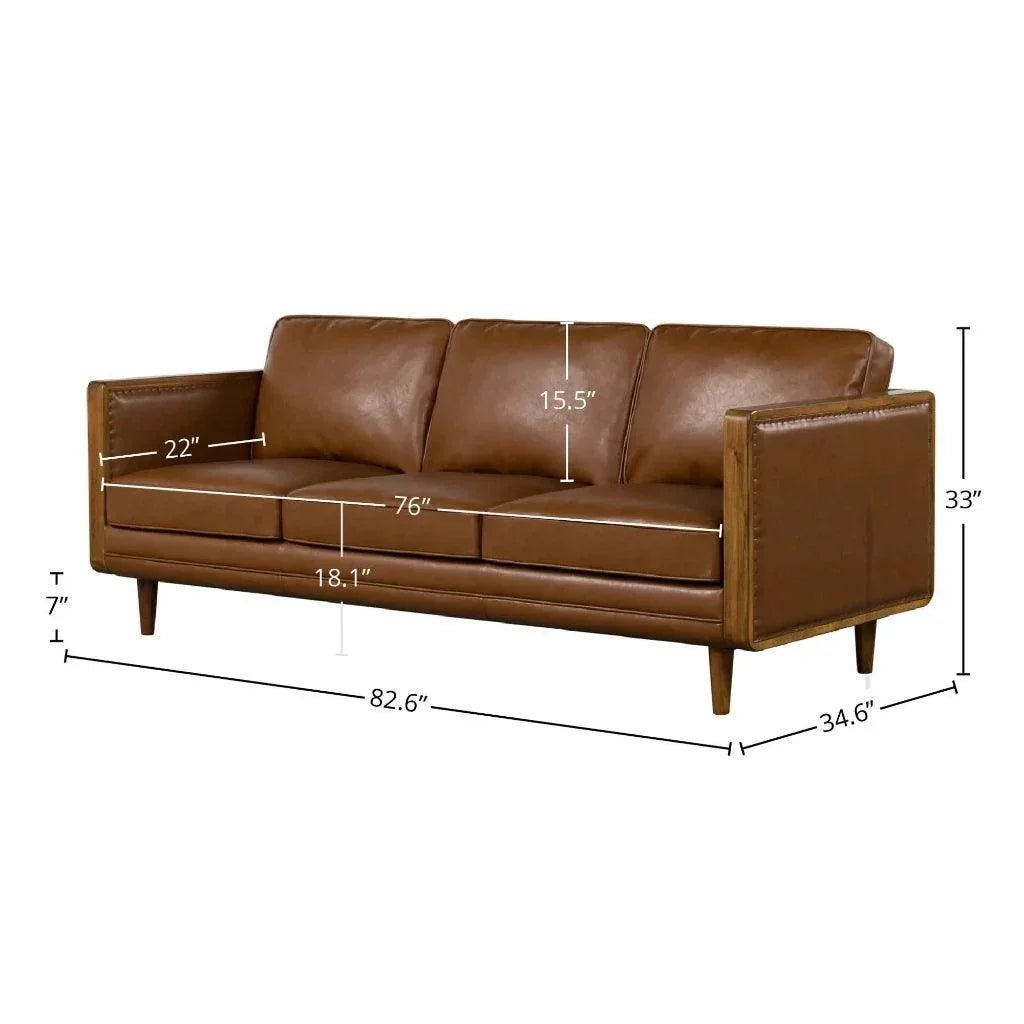 Las Vegas Mandalay Leather Sofa - LOOMLAN - LH Imports - Sofas & Loveseats