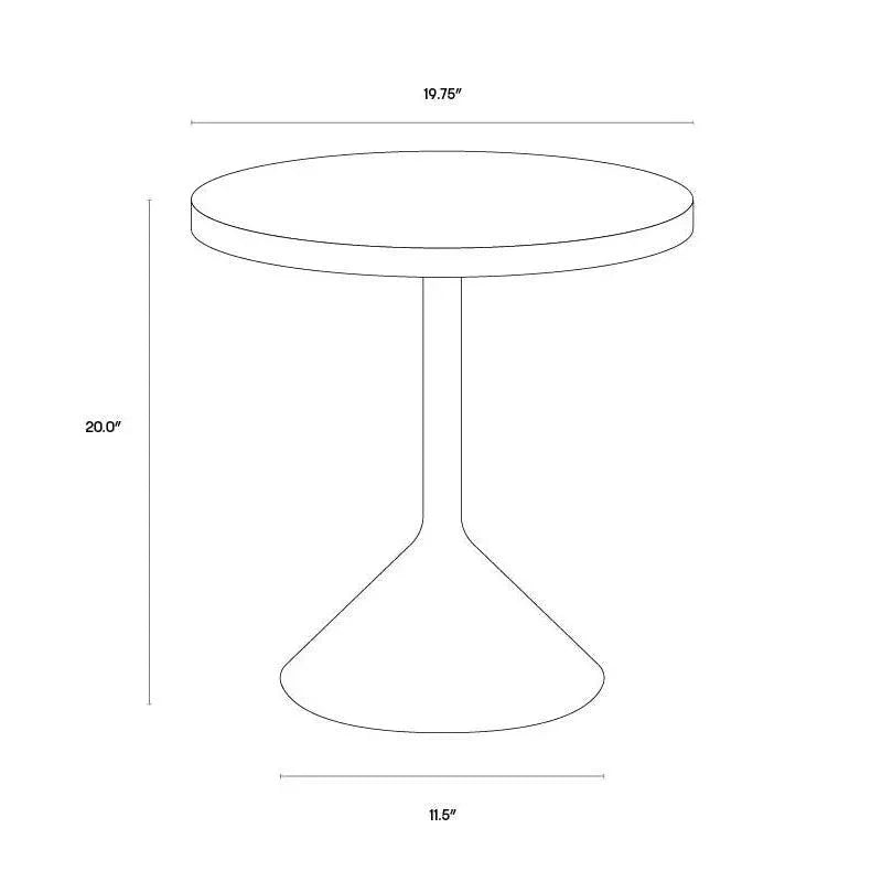 Laszilo End Table Concrete Grey Blue Base - LOOMLAN - SUNPAN - Side Tables