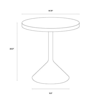 Laszilo End Table Concrete Grey Blue Base - LOOMLAN - SUNPAN - Side Tables
