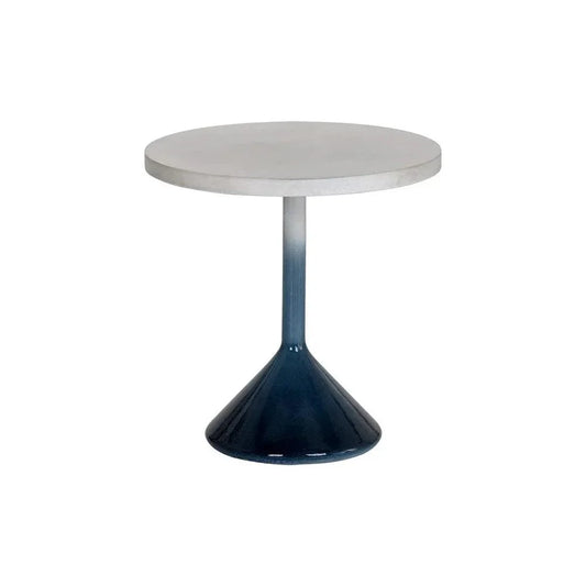 Laszilo End Table Concrete Grey Blue Base - LOOMLAN - SUNPAN - Side Tables