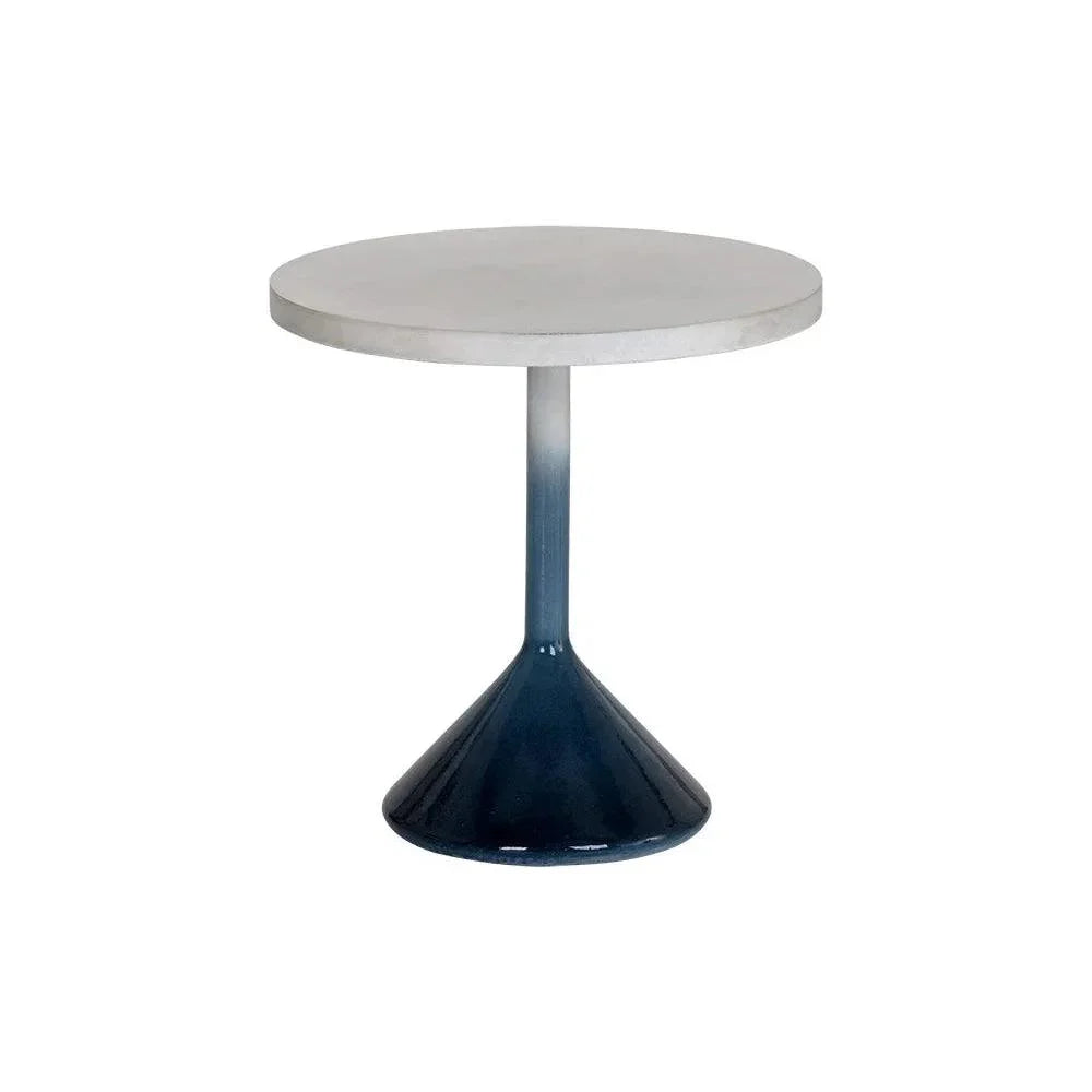 Laszilo End Table Concrete Grey Blue Base - LOOMLAN - SUNPAN - Side Tables