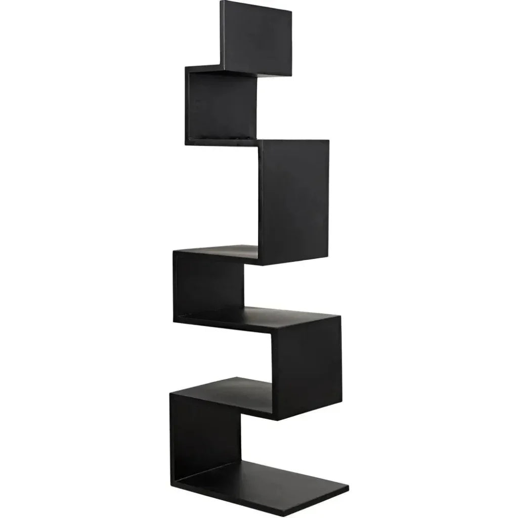 Laszlo Black Steel Etagere-Etageres-Noir-LOOMLAN