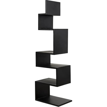 Laszlo Black Steel Etagere-Etageres-Noir-LOOMLAN
