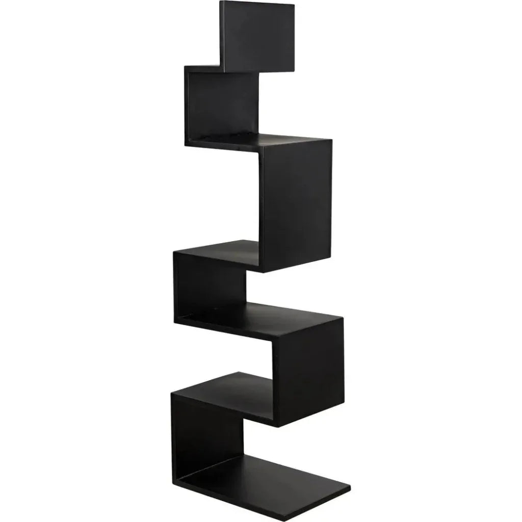 Laszlo Black Steel Etagere-Etageres-Noir-LOOMLAN