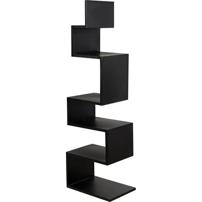 Laszlo Black Steel Etagere-Etageres-Noir-LOOMLAN