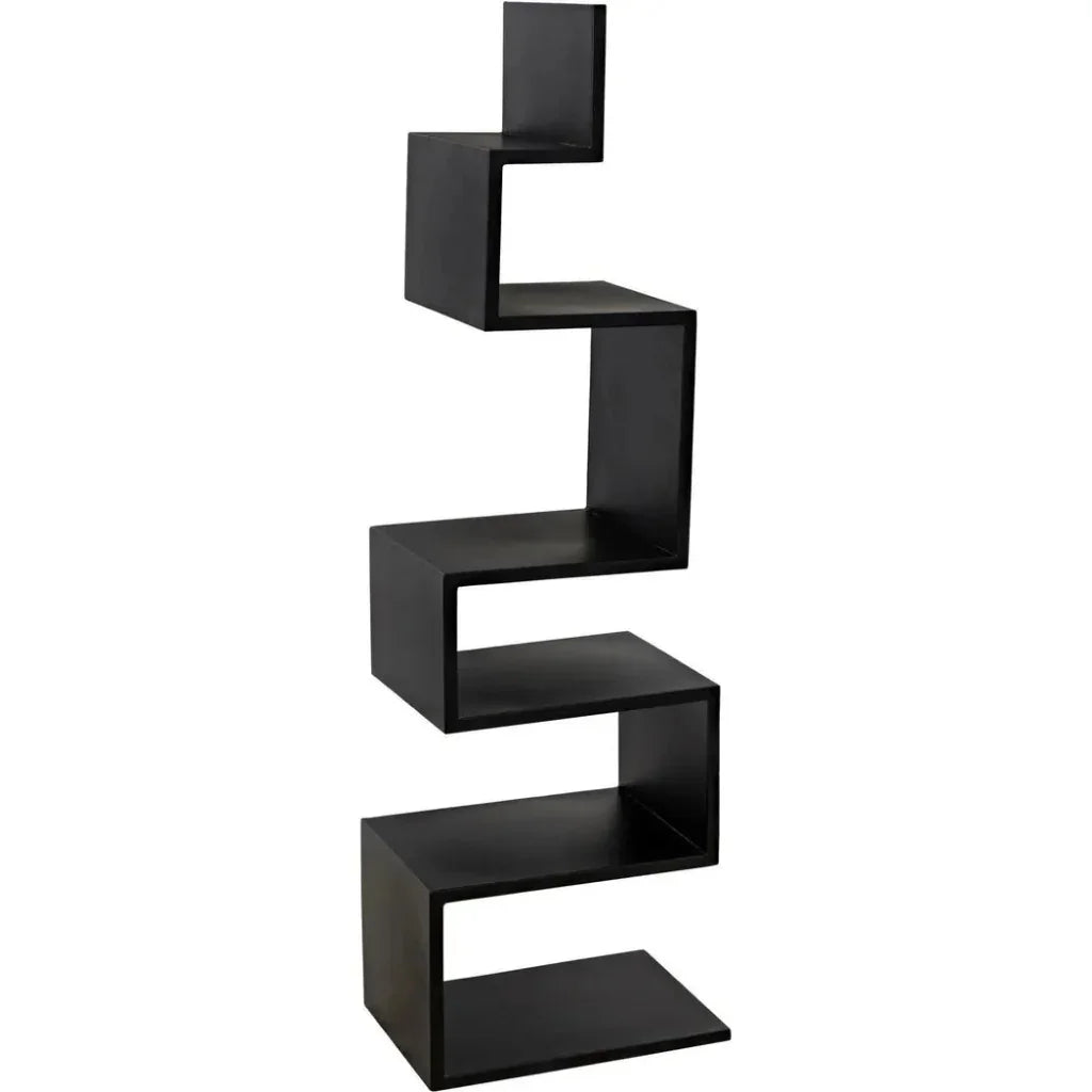 Laszlo Black Steel Etagere-Etageres-Noir-LOOMLAN