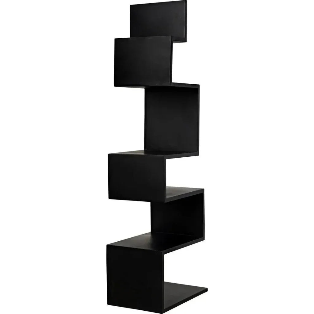 Laszlo Black Steel Etagere-Etageres-Noir-LOOMLAN