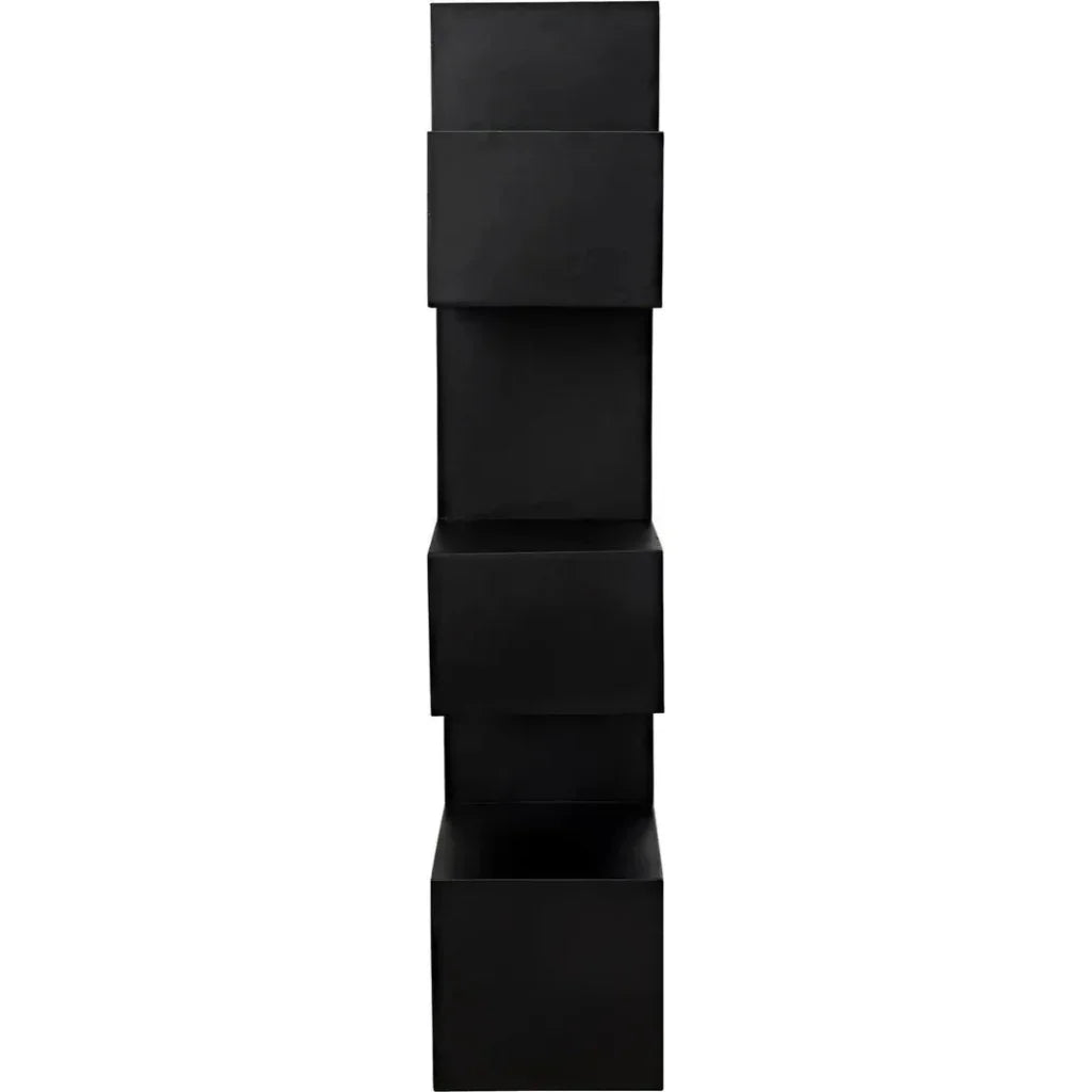 Laszlo Black Steel Etagere-Etageres-Noir-LOOMLAN