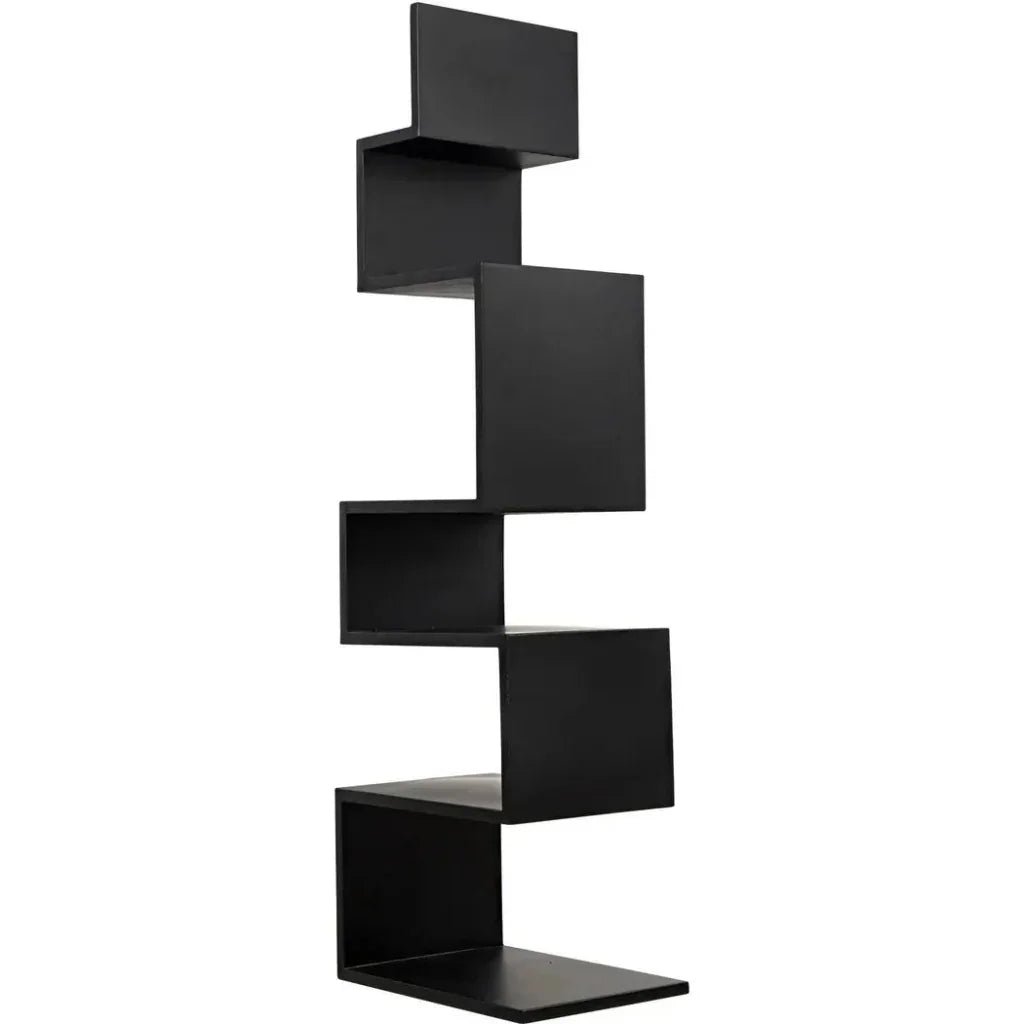 Laszlo Black Steel Etagere-Etageres-Noir-LOOMLAN