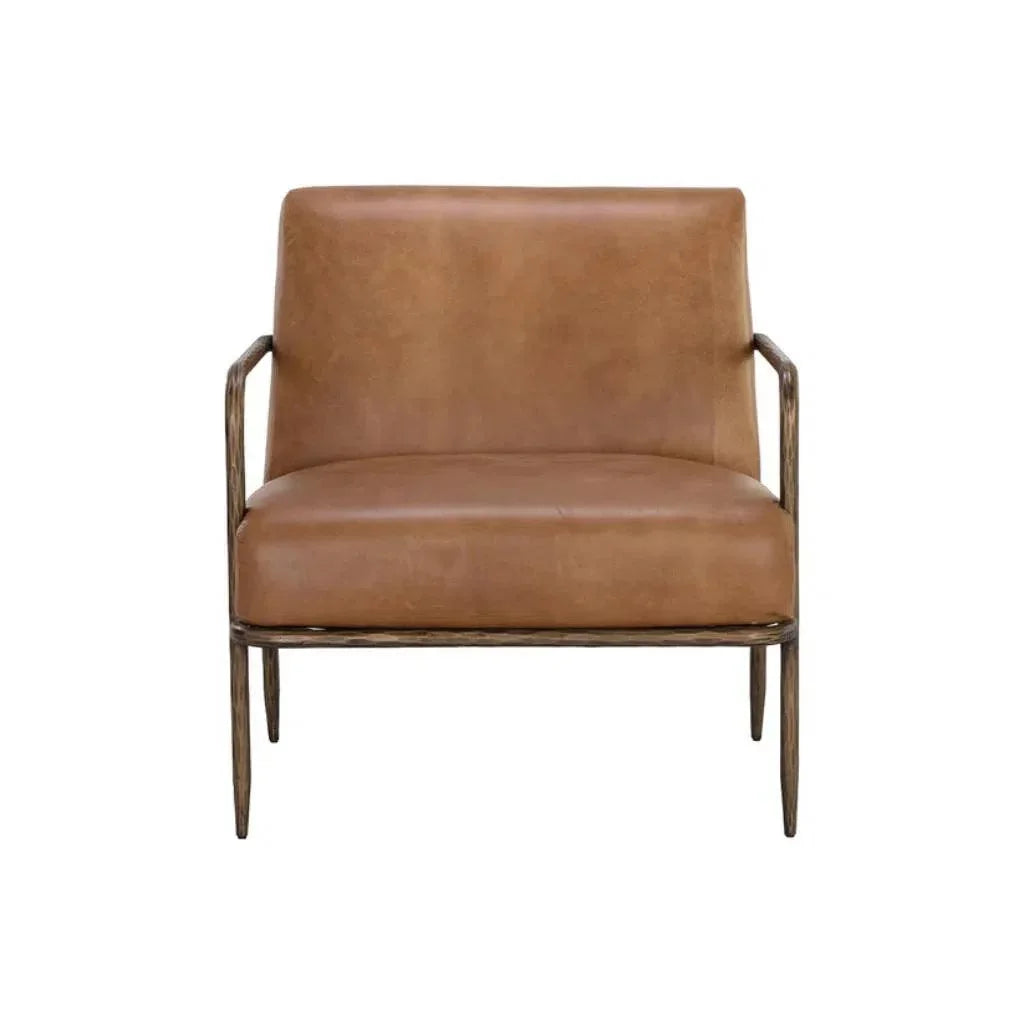 Lathan Leather Lounge Chair - LOOMLAN - SUNPAN - Accent Chairs