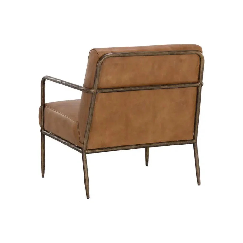 Lathan Leather Lounge Chair - LOOMLAN - SUNPAN - Accent Chairs