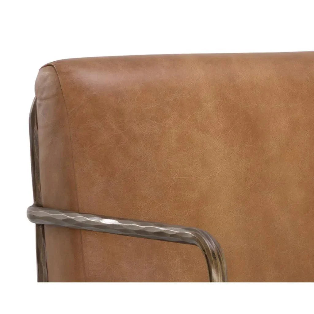 Lathan Leather Lounge Chair - LOOMLAN - SUNPAN - Accent Chairs