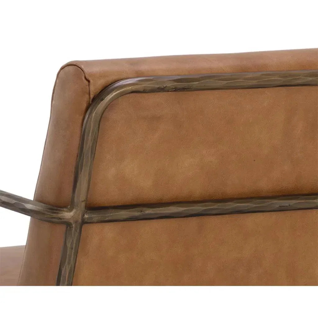 Lathan Leather Lounge Chair - LOOMLAN - SUNPAN - Accent Chairs