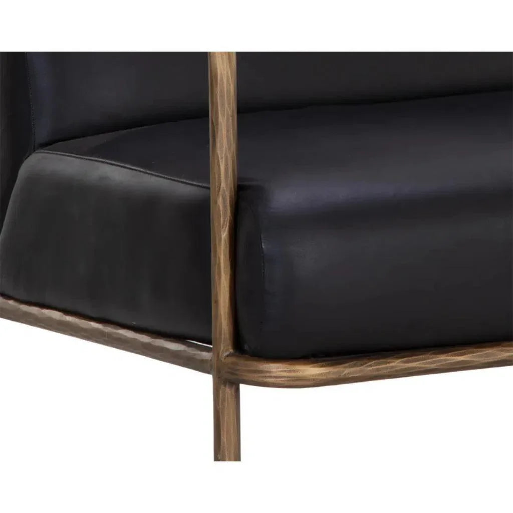 Lathan Leather Lounge Chair - LOOMLAN - SUNPAN - Accent Chairs