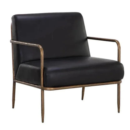 Lathan Leather Lounge Chair - LOOMLAN - SUNPAN - Accent Chairs