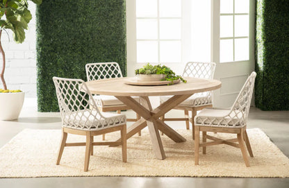 Lattis Outdoor Dining Chair Rope & Teak Wood-Outdoor Dining Chairs-Essentials For Living-LOOMLAN