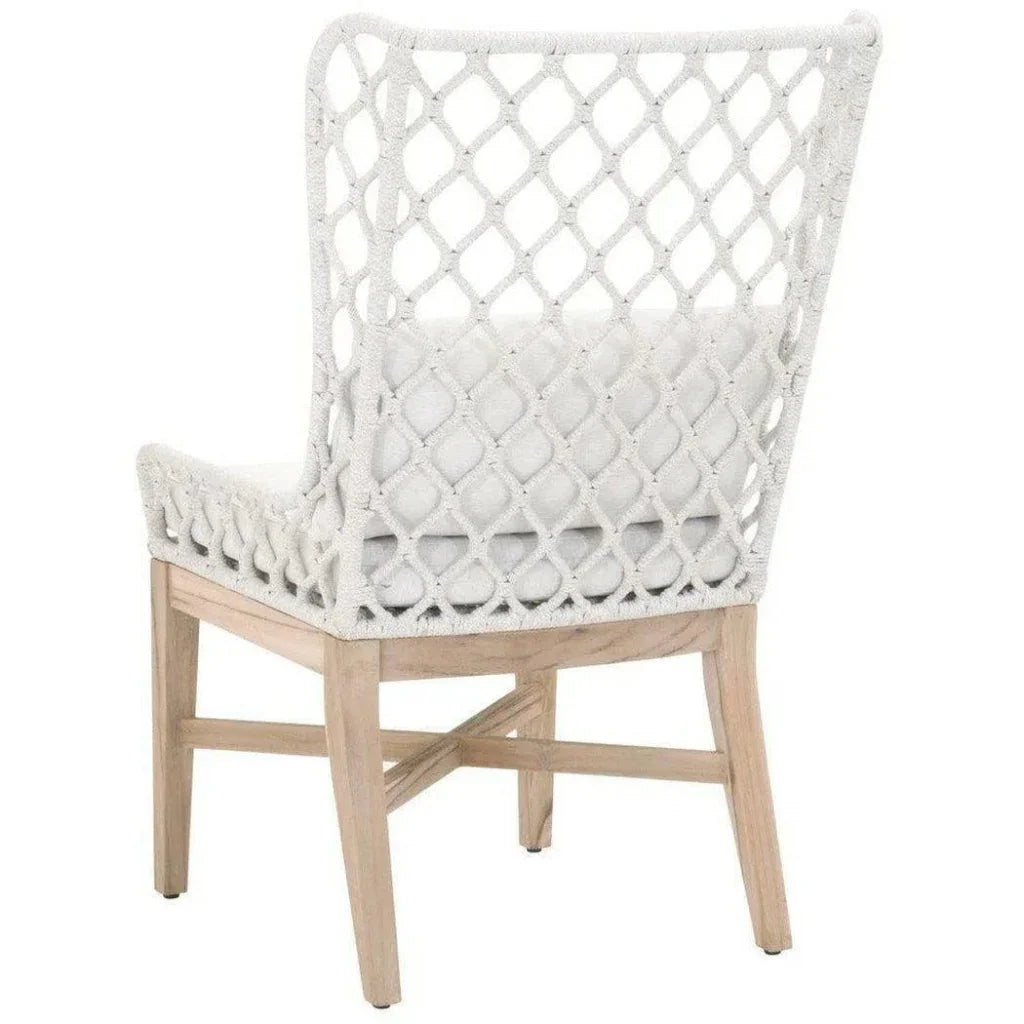Lattis Outdoor Wing Chair Rope & Teak Wood-Outdoor Dining Chairs-Essentials For Living-LOOMLAN