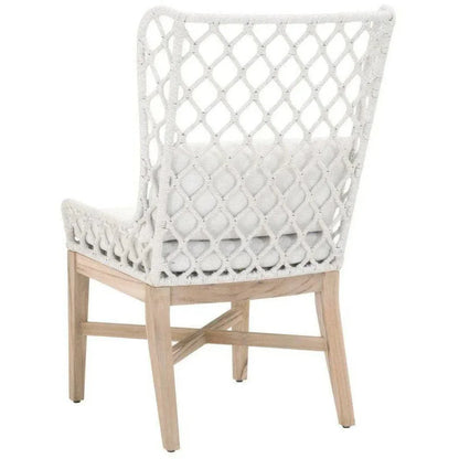 Lattis Outdoor Wing Chair Rope & Teak Wood-Outdoor Dining Chairs-Essentials For Living-LOOMLAN