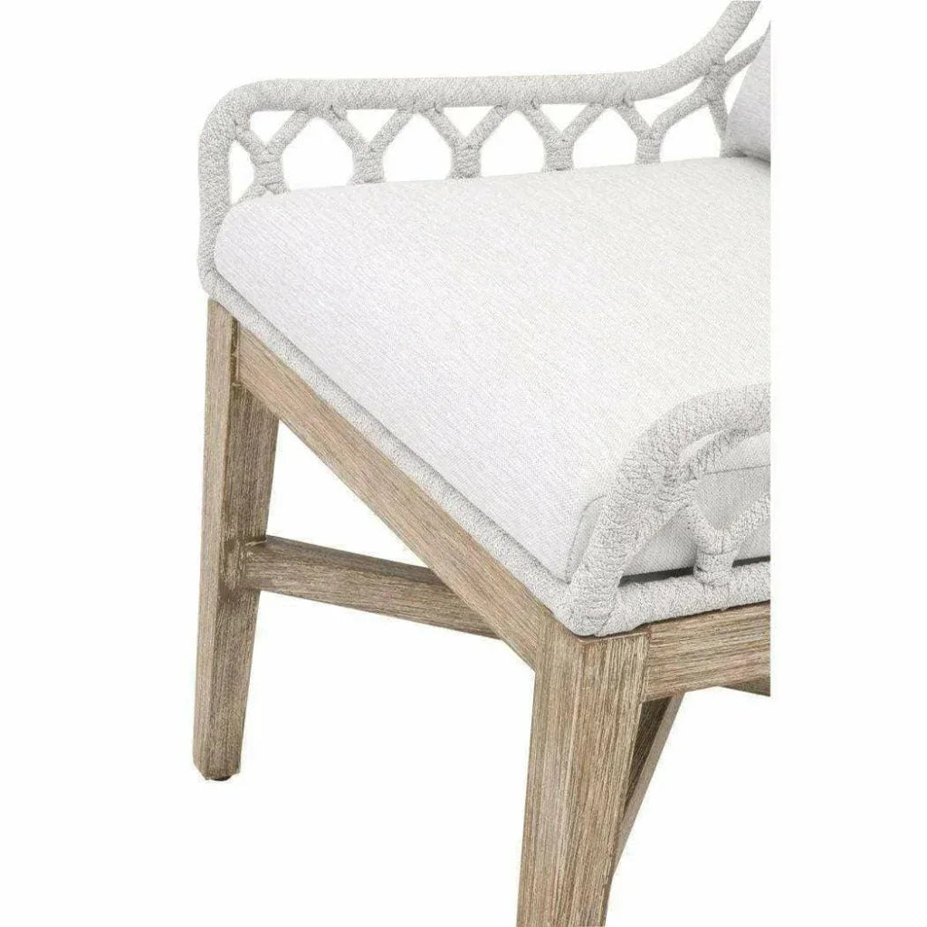 Lattis Outdoor Wing Chair Rope & Teak Wood-Outdoor Dining Chairs-Essentials For Living-LOOMLAN