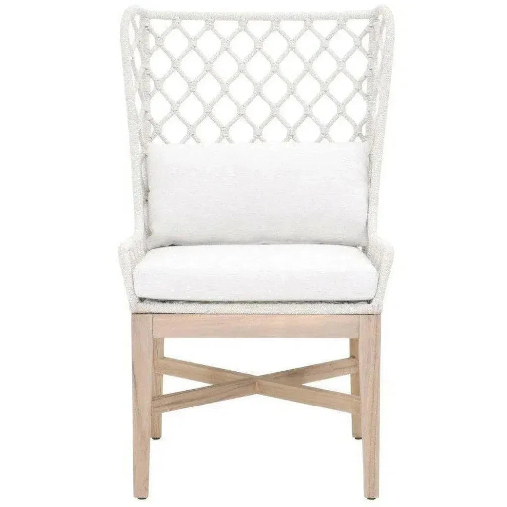Lattis Outdoor Wing Chair Rope & Teak Wood-Outdoor Dining Chairs-Essentials For Living-LOOMLAN