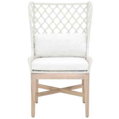 Lattis Outdoor Wing Chair Rope & Teak Wood-Outdoor Dining Chairs-Essentials For Living-LOOMLAN