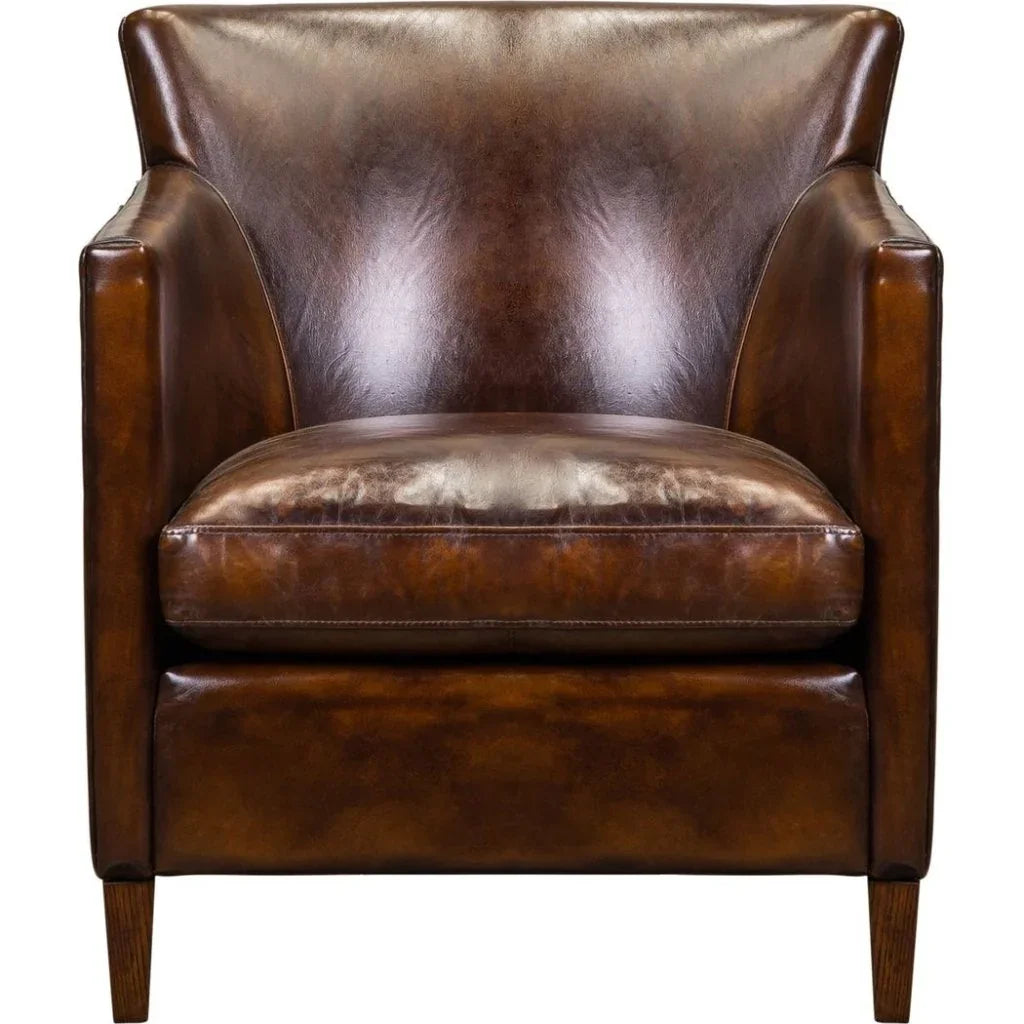 Laura Leather In Richmond Lager Chair - LOOMLAN - Olivia + Quinn - Club Chairs