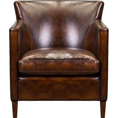 Laura Leather In Richmond Lager Chair - LOOMLAN - Olivia + Quinn - Club Chairs