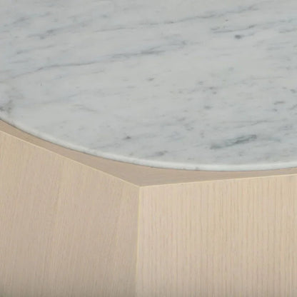 Laurence Marble Top Geometric Coffee Table - LOOMLAN - Wildwood - Coffee Tables