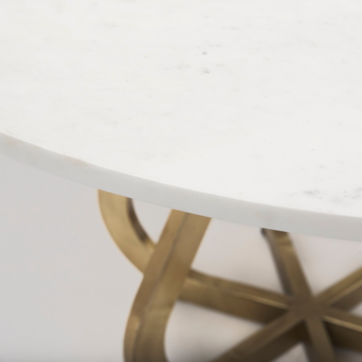 Laurent White Marble Top Dining Table-Dining Tables-Mercana-LOOMLAN