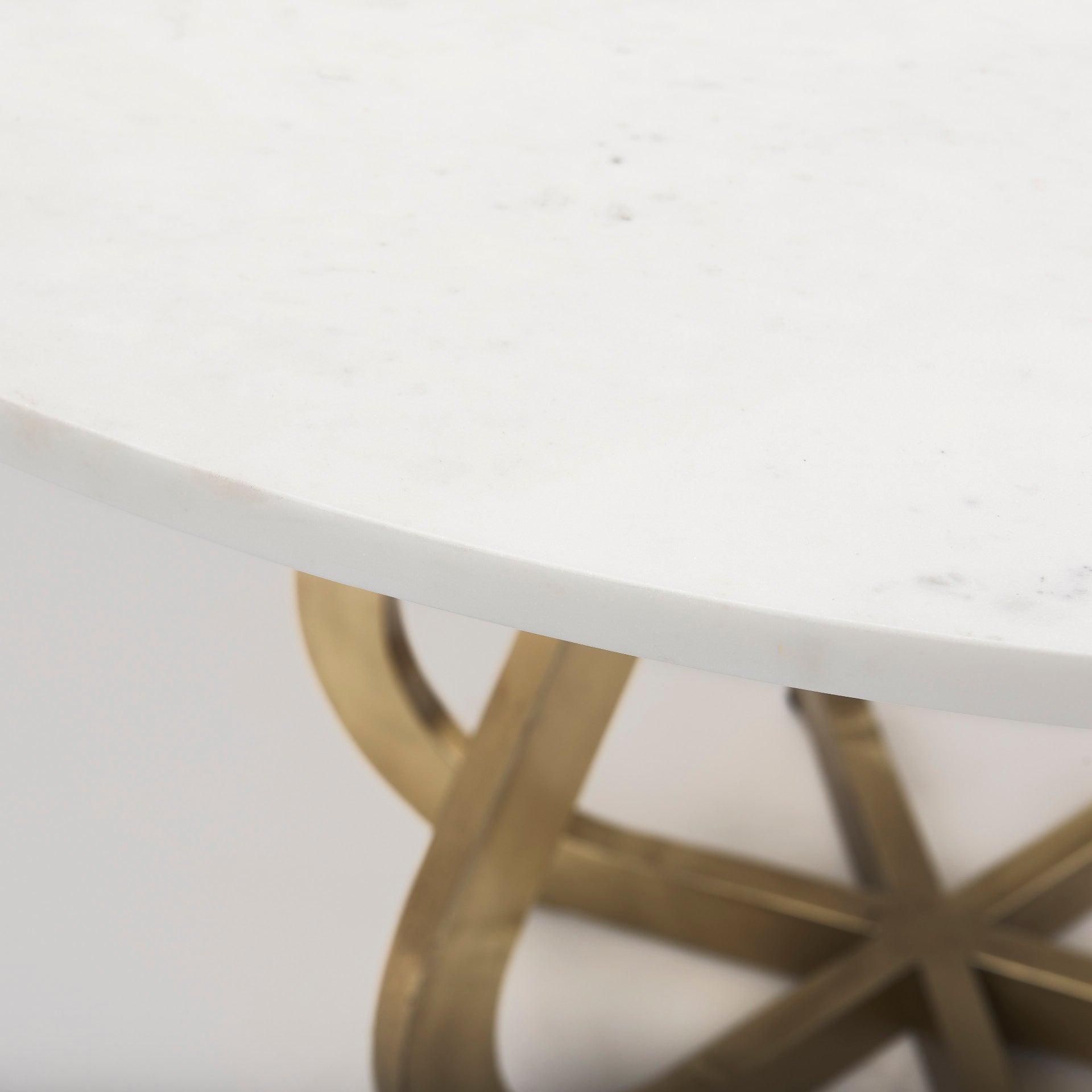 Laurent White Marble Top Dining Table-Dining Tables-Mercana-LOOMLAN