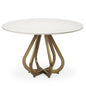 Laurent White Marble Top Dining Table-Dining Tables-Mercana-LOOMLAN