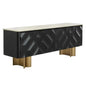Lautrec Marble Topped Black Sideboard - LOOMLAN - SUNPAN - Sideboards