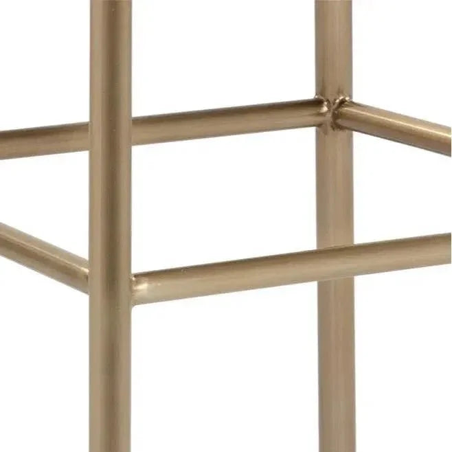 Lavania Barstool Meg Taupe Porcini Taupe Brass Legs - LOOMLAN - SUNPAN - Bar Stools